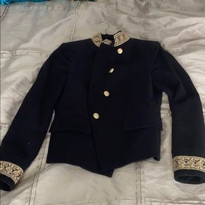 Black Blazer with gold and velvet material